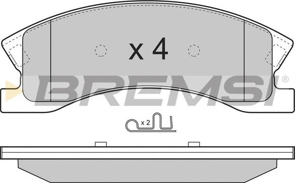 Bremsi BP3269 - Гальмівні колодки, дискові гальма autocars.com.ua