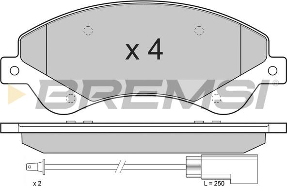 Bremsi BP3273 - Тормозные колодки, дисковые, комплект autodnr.net