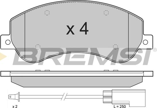 Bremsi BP3274 - Гальмівні колодки, дискові гальма autocars.com.ua