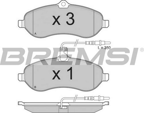 Bremsi BP3283TR - Гальмівні колодки, дискові гальма autocars.com.ua