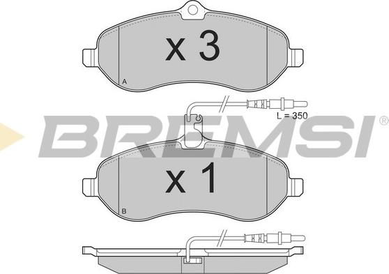 Bremsi BP3283 - Гальмівні колодки, дискові гальма autocars.com.ua