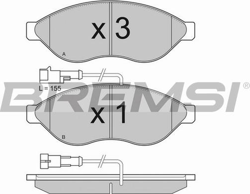 Bremsi BP3285TR - Гальмівні колодки, дискові гальма autocars.com.ua