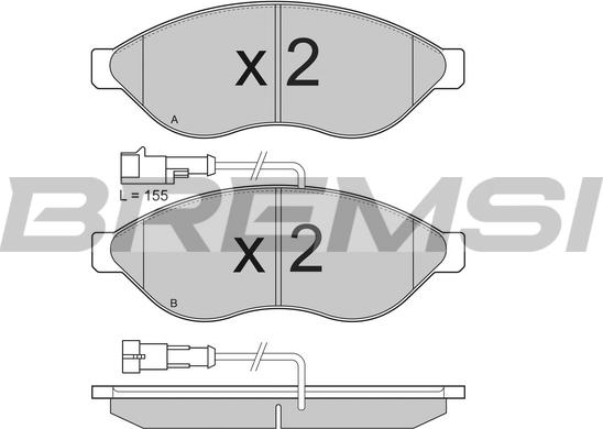 Bremsi BP3285 - Гальмівні колодки, дискові гальма autocars.com.ua