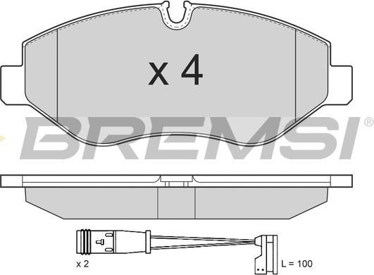 Bremsi BP3292 - Гальмівні колодки, дискові гальма autocars.com.ua