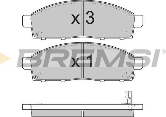 Bremsi BP3296 - Гальмівні колодки, дискові гальма autocars.com.ua