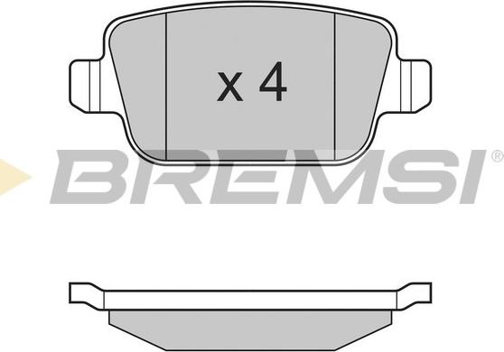 Bremsi BP3300 - Тормозные колодки, дисковые, комплект autodnr.net