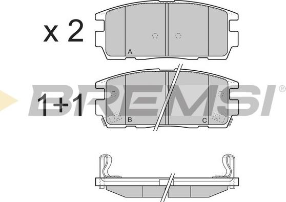 Bremsi BP3304 - Гальмівні колодки, дискові гальма autocars.com.ua