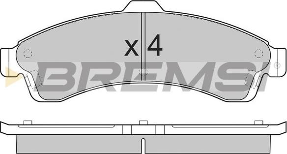 Bremsi BP3308 - Гальмівні колодки, дискові гальма autocars.com.ua
