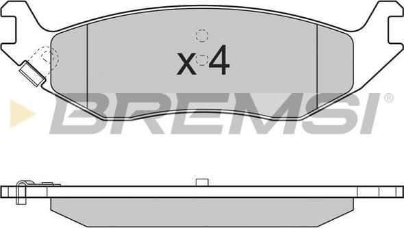 Bremsi BP3311 - Гальмівні колодки, дискові гальма autocars.com.ua