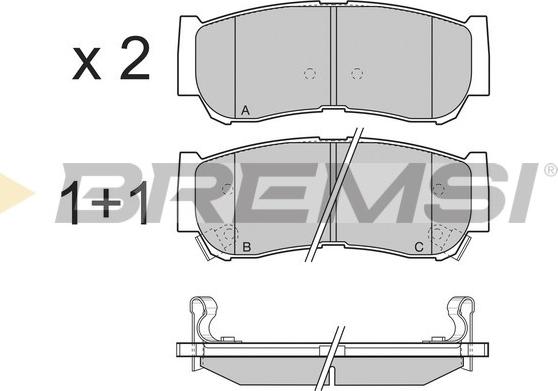 Bremsi BP3314 - Гальмівні колодки, дискові гальма autocars.com.ua