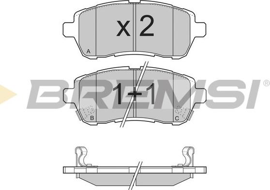 Bremsi BP3316 - Тормозные колодки перед. Ford Fiesta VI 08- TRW autocars.com.ua