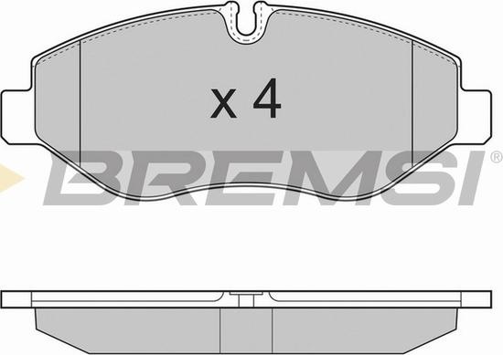 Bremsi BP3324TR - Тормозные колодки, дисковые, комплект autodnr.net
