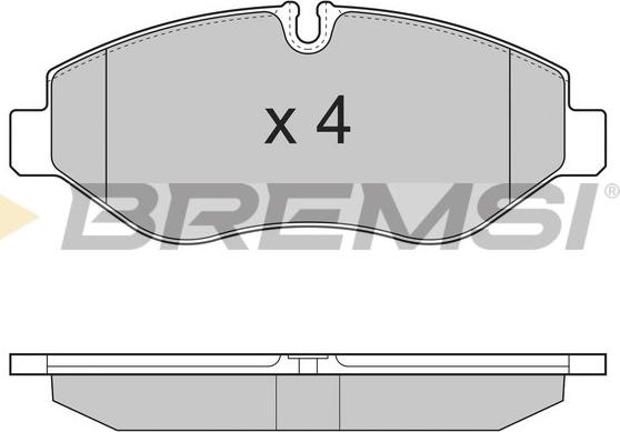 Bremsi BP3324 - Тормозные колодки, дисковые, комплект autodnr.net