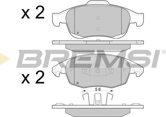 Bremsi BP3329 - Гальмівні колодки, дискові гальма autocars.com.ua