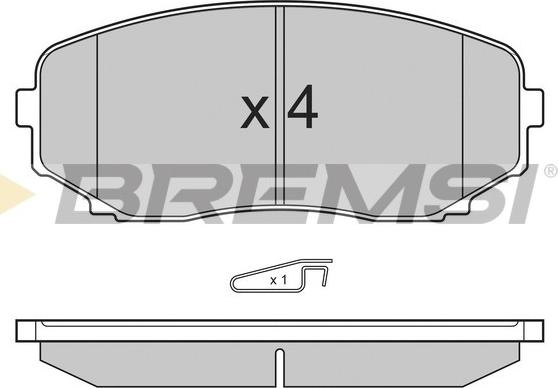 Bremsi BP3332 - Тормозные колодки, дисковые, комплект autodnr.net