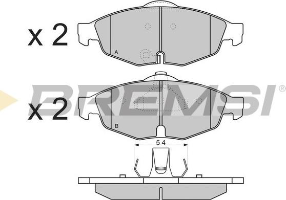 Bremsi BP3346 - Гальмівні колодки, дискові гальма autocars.com.ua