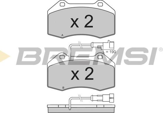 Bremsi BP3354 - Гальмівні колодки, дискові гальма autocars.com.ua