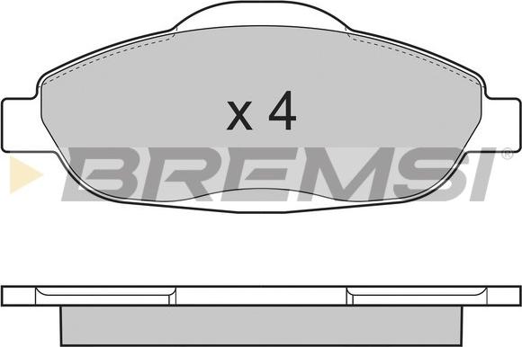 Bremsi BP3364 - Тормозные колодки, дисковые, комплект autodnr.net