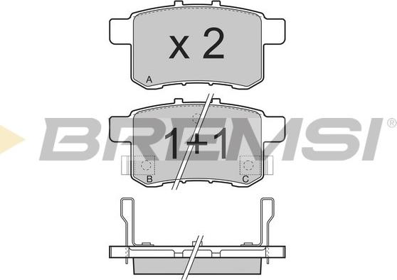 Bremsi BP3370 - Гальмівні колодки, дискові гальма autocars.com.ua