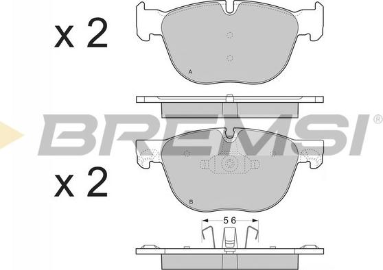 Bremsi BP3371 - Гальмівні колодки, дискові гальма autocars.com.ua