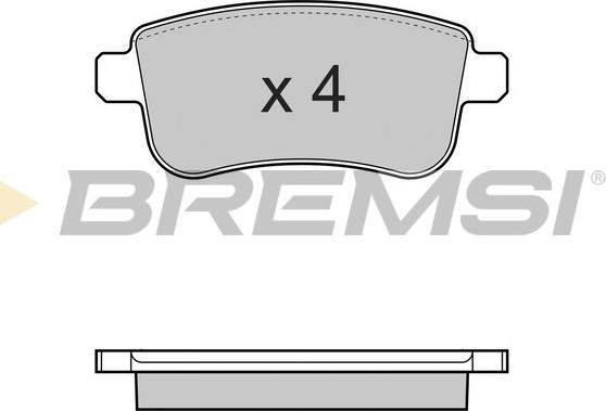 Bremsi BP3384 - Гальмівні колодки, дискові гальма autocars.com.ua