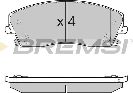 Bremsi BP3389 - Гальмівні колодки, дискові гальма autocars.com.ua