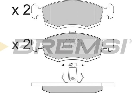 Bremsi BP3391 - Гальмівні колодки, дискові гальма autocars.com.ua