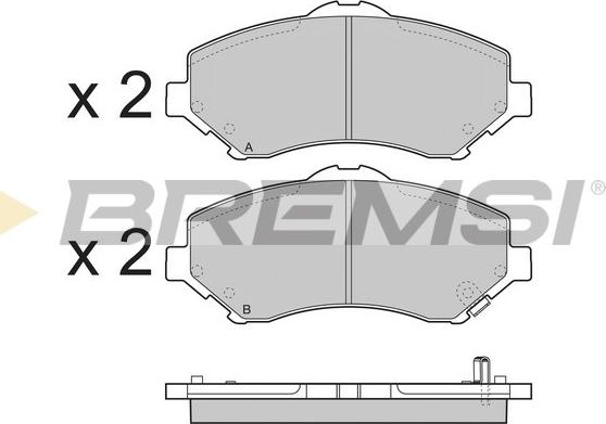 Bremsi BP3396 - Гальмівні колодки, дискові гальма autocars.com.ua
