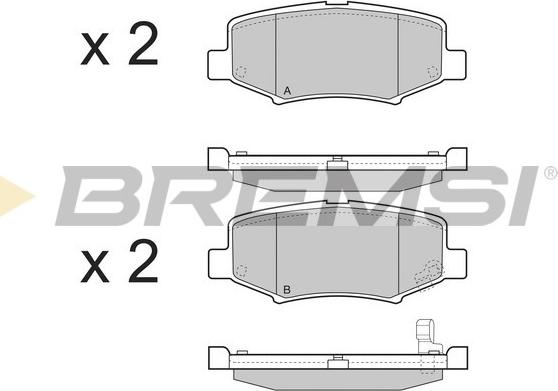 Bremsi BP3398 - Гальмівні колодки, дискові гальма autocars.com.ua