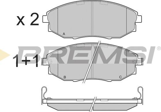 Bremsi BP3399 - Гальмівні колодки, дискові гальма autocars.com.ua