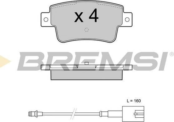 Bremsi BP3427 - Гальмівні колодки, дискові гальма autocars.com.ua