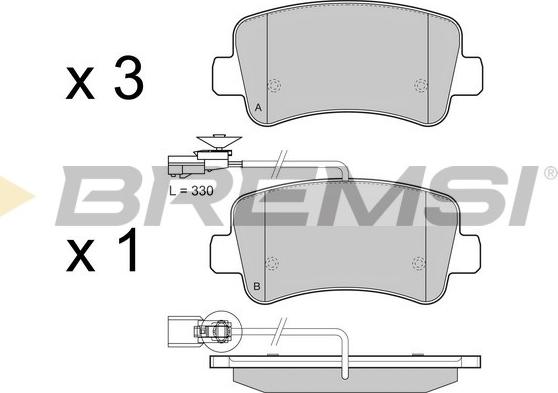 Bremsi BP3441 - Тормозные колодки зад. Master-Movano 10- autocars.com.ua