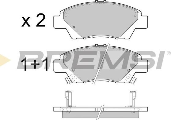 Bremsi BP3446 - Гальмівні колодки, дискові гальма autocars.com.ua