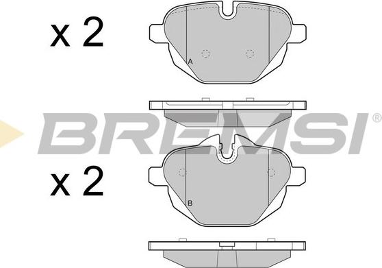 Bremsi BP3449 - Гальмівні колодки, дискові гальма autocars.com.ua