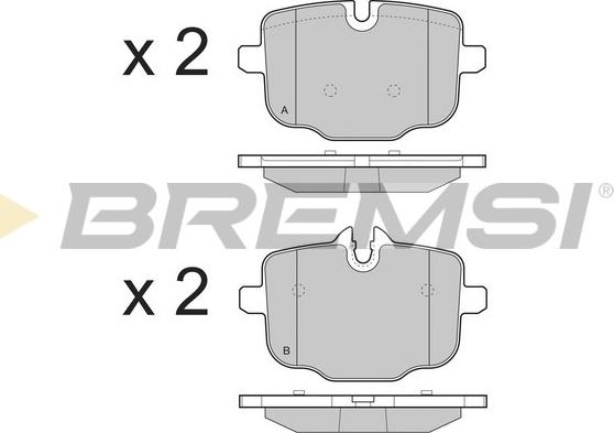 Bremsi BP3450 - Тормозные колодки, дисковые, комплект autodnr.net