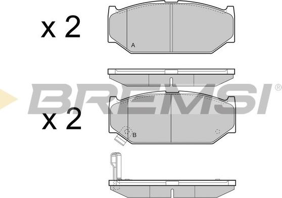 Bremsi BP3455 - Гальмівні колодки, дискові гальма autocars.com.ua
