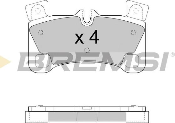 Bremsi BP3458 - Гальмівні колодки, дискові гальма autocars.com.ua