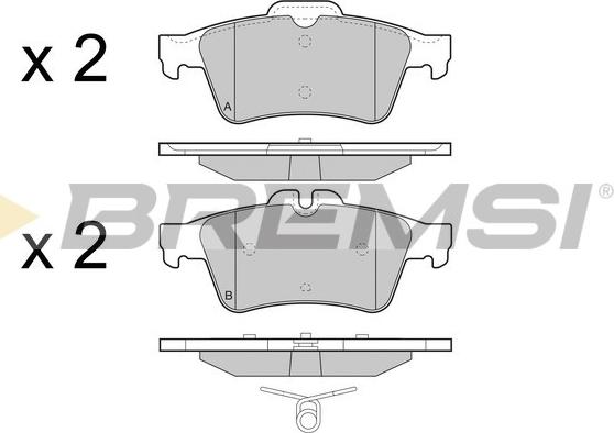 Bremsi BP3465 - Гальмівні колодки, дискові гальма autocars.com.ua