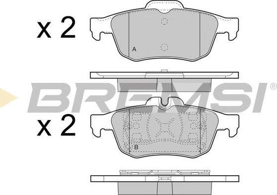 Bremsi BP3468 - Гальмівні колодки, дискові гальма autocars.com.ua