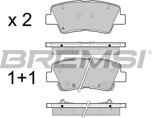 Bremsi BP3471 - Гальмівні колодки, дискові гальма autocars.com.ua