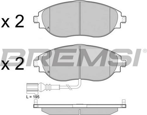 Bremsi BP3474CE - Тормозные колодки, дисковые, комплект autodnr.net