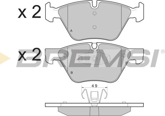 Bremsi BP3479 - Гальмівні колодки, дискові гальма autocars.com.ua