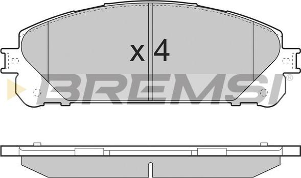 Bremsi BP3481 - Гальмівні колодки, дискові гальма autocars.com.ua