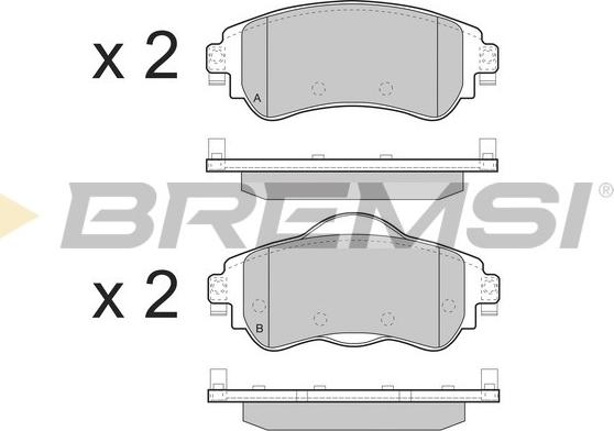 Bremsi BP3491 - Гальмівні колодки, дискові гальма autocars.com.ua