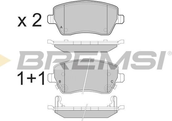 Bremsi BP3495 - Гальмівні колодки, дискові гальма autocars.com.ua