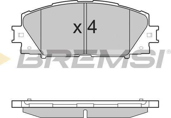 Bremsi BP3498 - Тормозные колодки, дисковые, комплект autodnr.net