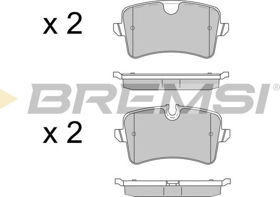 Bremsi BP3502 - Гальмівні колодки, дискові гальма autocars.com.ua