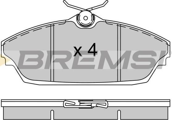 Bremsi BP3505 - Тормозные колодки, дисковые, комплект autodnr.net