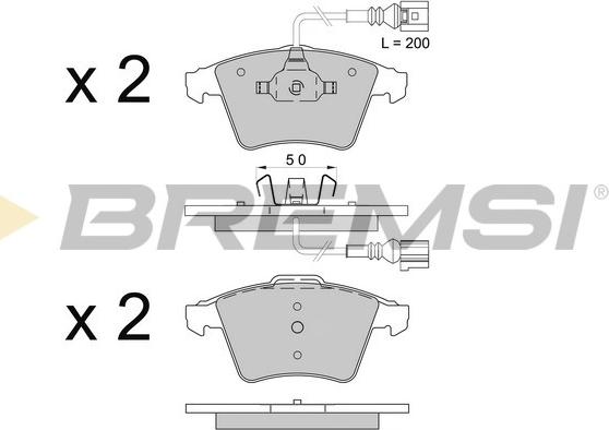 Bremsi BP3508 - Гальмівні колодки, дискові гальма autocars.com.ua