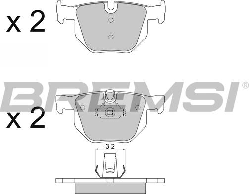 Bremsi BP3509 - Гальмівні колодки, дискові гальма autocars.com.ua